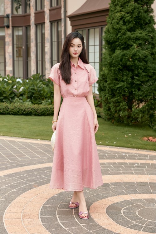 Sixdo Pink Organza Shirt